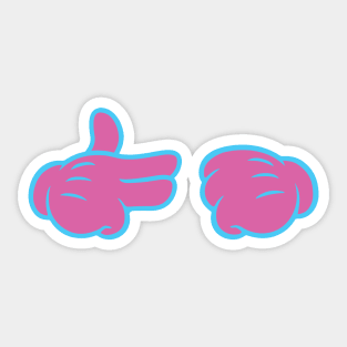 RTJ Mouse Hands Glow Up Sticker